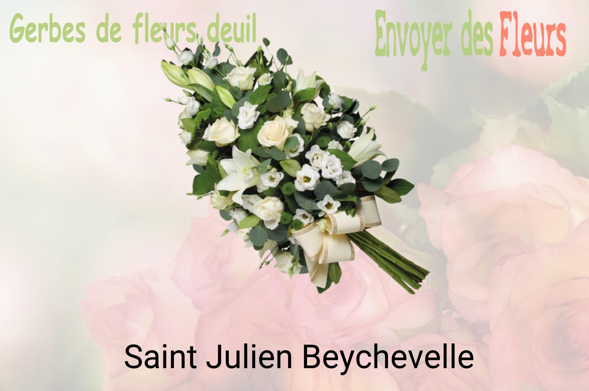 Gerbe de fleurs de deuil livrée à Saint-Julien-Beychevelle